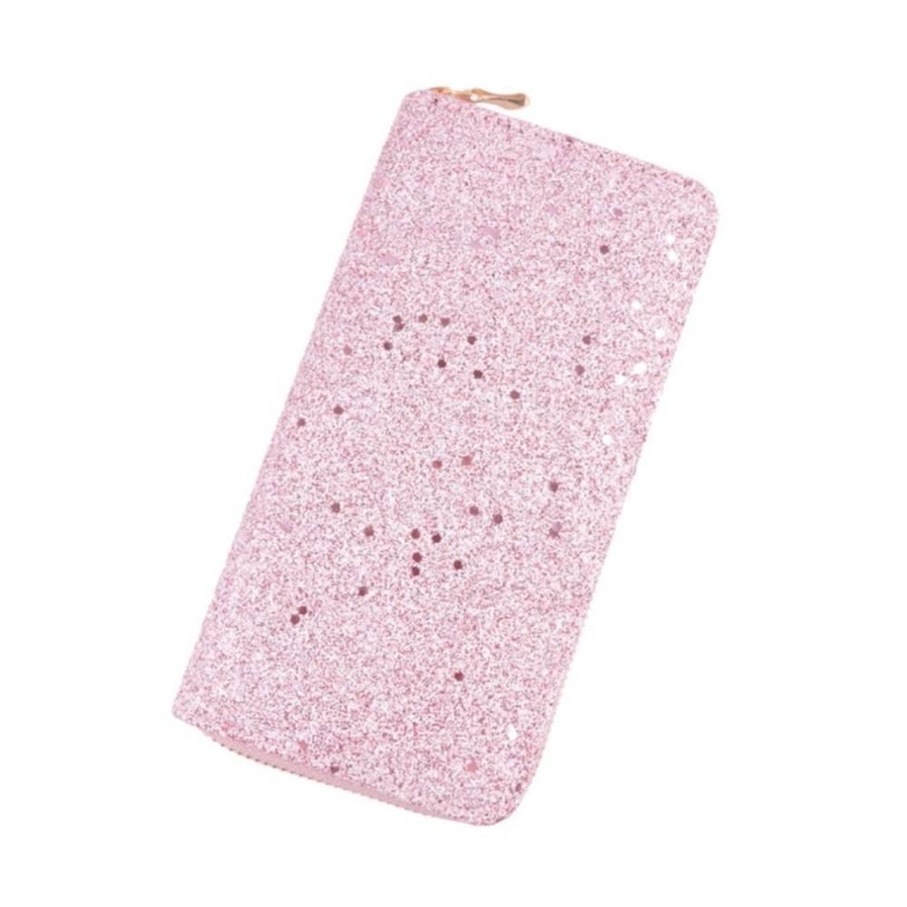 Sparkling Glitter Wallets - Pink/White